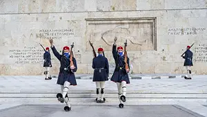 Syntagma Square Athens Stampe: Changing of the guard