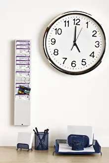 Studio Shot Of A Clock Stampe: Check clock