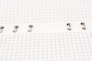 Empty Notebook Stampe: Checked white notebook
