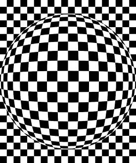 Deserted City Streets Stampe: Checkerboard pattern