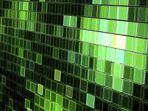 Virtual Reality Concept Stampe: Checkered technology background - abstract computer-generated image