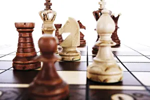 Chess Game Pieces Stampe: Chess