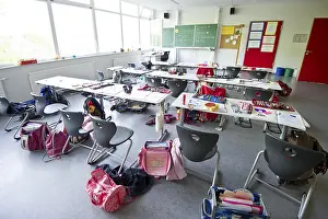 Educational Institution Interior Design Stampe: Classroom of an elementary school