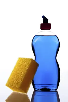 Still Life Studio Photography Stampe: Cleaning agent with a sponge