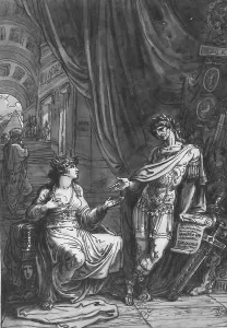 Ancient Egypt Artwork Stampe: Cleopatra asks Caesar for help