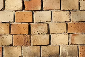 Deserted Building Exterior View Stampe: Detail of the clinker brick wall