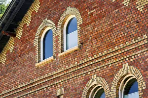 Bavaria Germany Architecture Stampe: Clinker facade with arched windows
