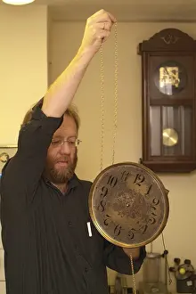 Watchmaker Profession Stampe: Clockmaker restore clock
