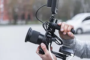 Business Attire Photography Stampe: Close up journalism camera