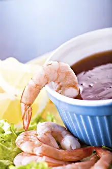 Shrimp Salad Stampe: Close up shot of a shrimp salad