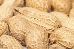 Legume Plant Stampe: Close-up of some peanuts. background of some peanuts