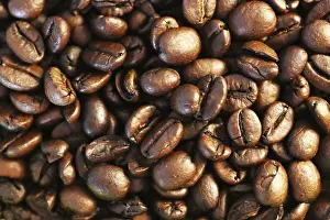Close Up Coffee Beans Stampe: Close up view coffee beans