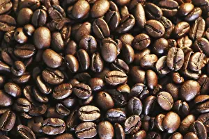 Close Up Coffee Beans Stampe: Close up view coffee beans