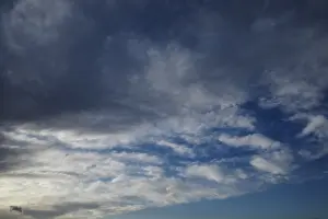 European Cloudy Skies Stampe: Cloud formation in the sky, background