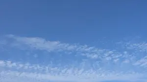 German Federal Republic Clouds Stampe: Cloud formation in the sky, background