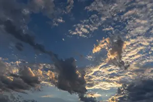 Evening Sky Germany Stampe: Cloud formations in the evening sky