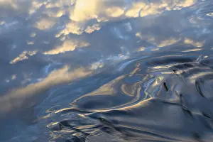 Northern Europe Waterfront Scenes Stampe: Cloud reflection in a stream, abstract
