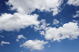 Blue Skies Landscape Stampe: Clouds in a blue sky