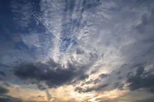 Evening Sky Clouds Stampe: Clouds in the evening sky
