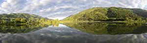 Austria Landscape Photography Stampe: Clouds are reflected in the lake