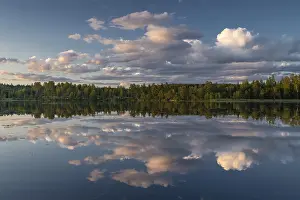 Sweden Landscape Photography Stampe: Clouds reflected on the water surface