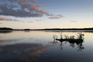 Cloudy Sky Landscapes Stampe: Clouds reflected on the water surface