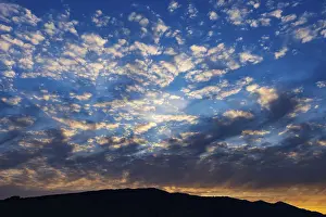 Sunrise In Austria Stampe: Cloudscape of altocumulus clouds at dawn