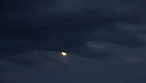 Upper Austria Cloudscape Stampe: Cloudscape with full moon at dusk
