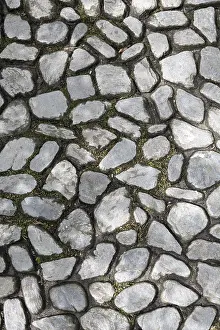 Full Frame Cobblestone Image Stampe: Cobble stone surface for backgrounds