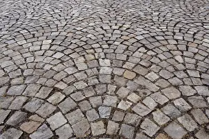Deserted Cobblestone Road Stampe: Cobblestone