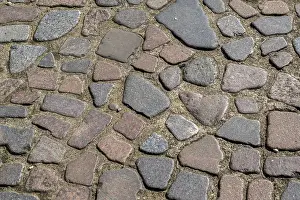 Deserted Cobblestone Street Stampe: Cobblestone, background, texture