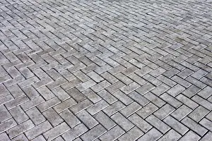 Deserted Cobblestone Street Stampe: Cobblestone road background