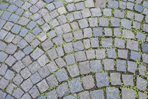 Deserted Cobblestone Street Stampe: Cobblestone, texture, background