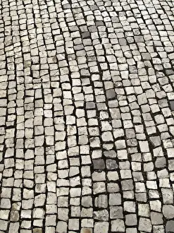 European Street Scene Stampe: A cobblestone texture image