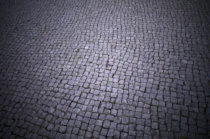 Central Europe Roads Stampe: Cobblestones, Weimar, Thuringia, Germany