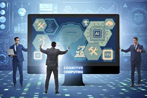 Cognitive Computing Concept Stampe: Cognitive computing concept as modern technology