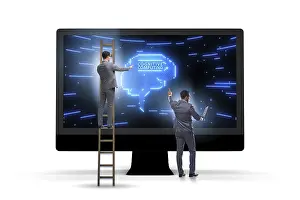 Cognitive Computing Concept Stampe: Cognitive computing concept as modern technology
