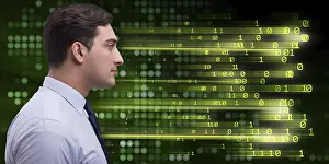 Artificial Intelligence Symbolic Picture Stampe: Cognitive computing and machine learning concept