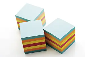 Studio Shot Office Supplies Stampe: Colored notepads