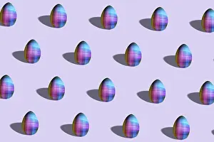 Colorful Easter Eggs Stampe: Colorful Easter egg pattern made