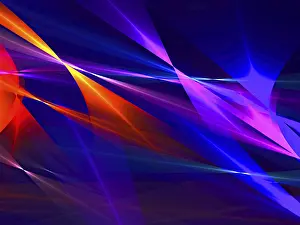 Fractal Art Background Stampe: Colourful geometric abstract background - computer-generated image