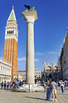 Venice UNESCO Site Stampe: Column on St Mark's Square