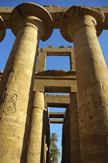 Deserted Temple Site Stampe: Columns at Karnak Temple Complex