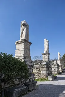 Ruined Building In Greece Stampe: Columns at the Odeion of Agrippa
