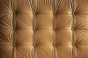Deserted Structure Images Stampe: Comfortable buttoned leather pattern