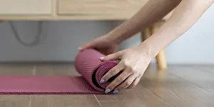 Yoga Session Stampe: After completing her yoga session