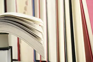 Educational Institution Stampe: Composition with books on the table