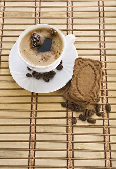 Breakfast Meal Composition Stampe: Composition of coffee mug an cookie