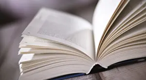 Composition With Open Book Stampe: Composition with open book on the table