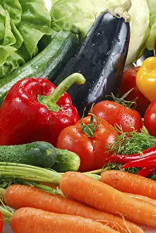 Raw Vegetable Composition Stampe: Composition with raw vegetables